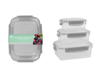 Nestled Flat Clip Lock Food Storage - 3 PK