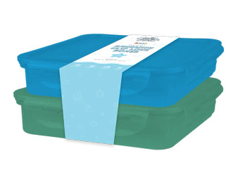 Boys Sandwich Clip Lock Boxes 2pk