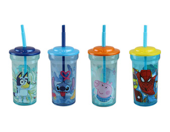 Licensed Clear Straw Tumbler 460ml