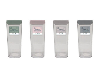 Natural Ribbed Container with Vacuum Lid 1800ml