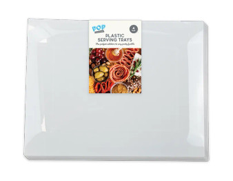 Plastic Serving Trays 4pk