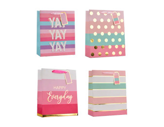 Girls Foiled Medium Gift Bag