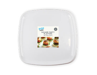 Square Party Platters 3pk