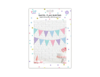 Pastel Multicolour Flag Bunting 3.6M