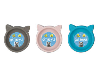 Cat Bowls 2pk - Assorted