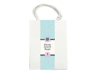 White Craft Bags 4pk