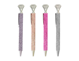 Bling With Diamond Ballpoint Pen -  Assorted