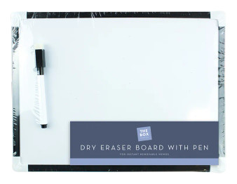 White Board & Pen Set - 4 Piece