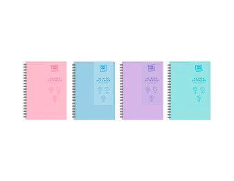 A5 Wiro PP Notebook - 200 pages - 80gsm - Assorted