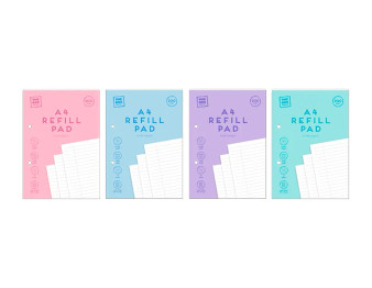 A4 Refill Pad - 200 pages - 80gsm - Assorted