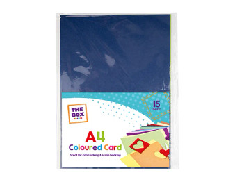 A4 Coloured Card 15pk