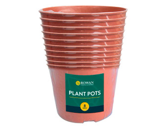Plastic Plant Pots 8pk