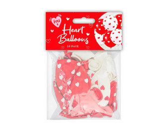 Heart Printed Balloons 10pk