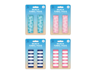Beach Towel Pegs 2 Pack - Assorted