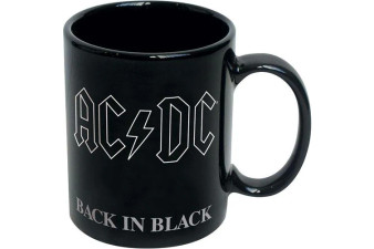 AC/DC Back in Black Ceramic Mug - Black