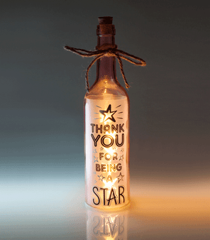 Thank You Wishlight Bottle – Thank You for Being a Star
