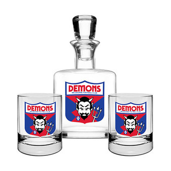 Melbourne Demons Retro Spirit Glass and Decanter Set