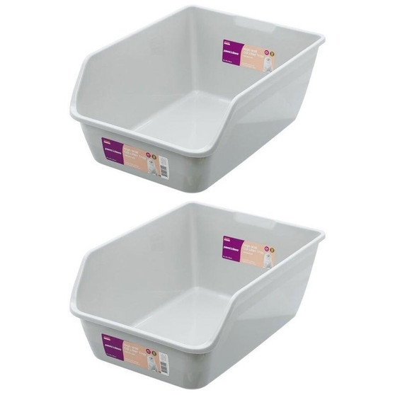 Paws & Claws High Wall Litter Tray 2 Pack