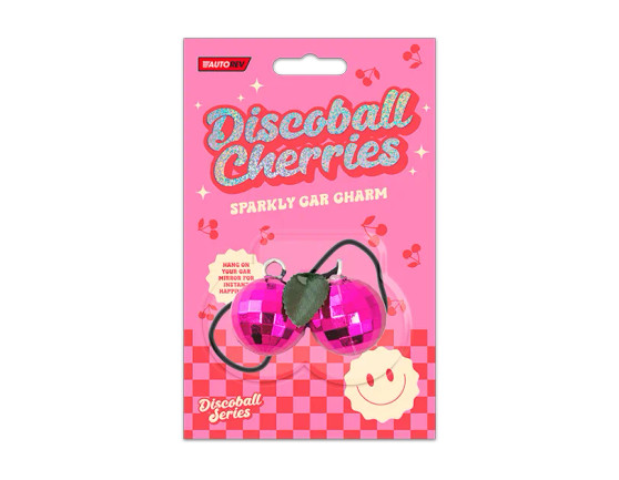 Disco Ball Cherries Car Charm