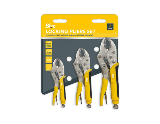 Curved Jaw Locking Pliers 3PK