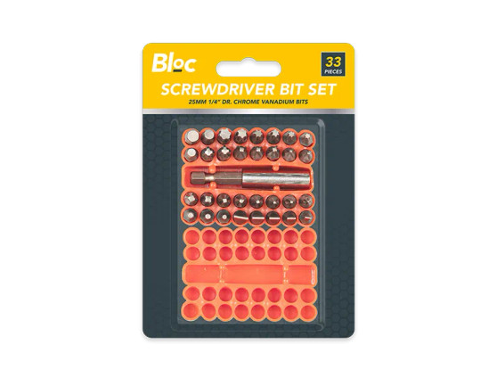 Screwdriver Home Bit Set 33PK