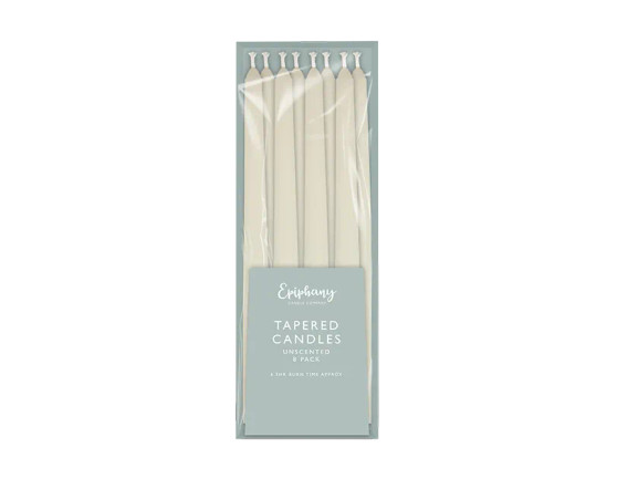 Unscented Tapered Dinner Candles 8pk