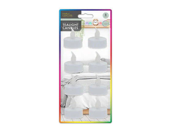 Flameless LED Colour Changing Tealights 8pk
