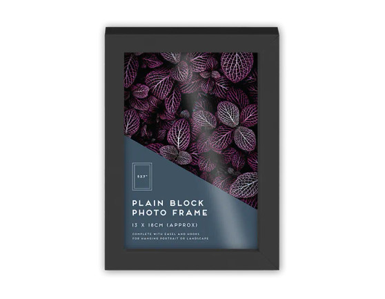 Block Black Photo Frame 1pk