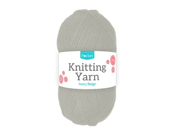 Acrylic Aran 75g Ball Ivory Beige