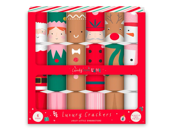 Christmas Characters Luxury Crackers 10" 6pk