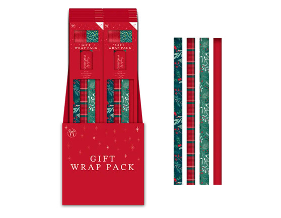 Cosy Cottage Gift Wrap Set 4pk