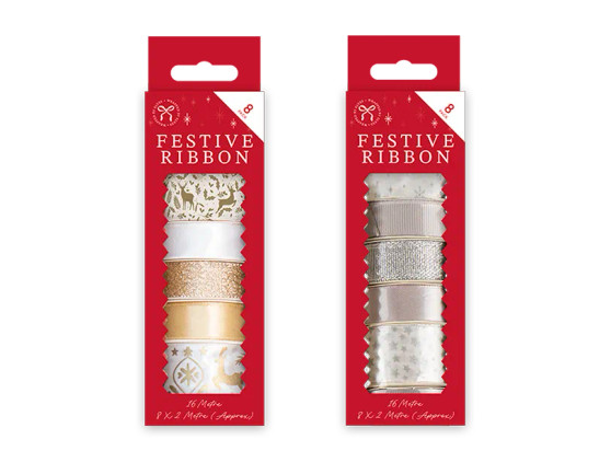 Christmas Ribbon - 8 Pack