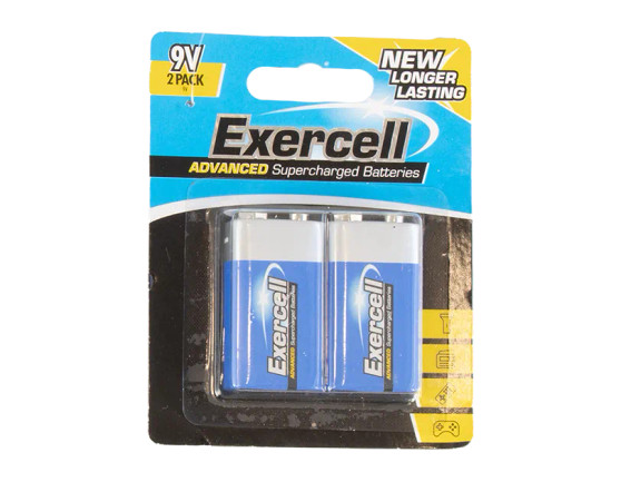9V Extra Heavy Duty Batteries 2pk