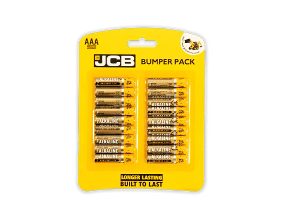 JCB Batteries AAA Alkaline 18 Pack