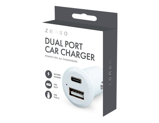 USB/ Type-C Dual Port Car Charger