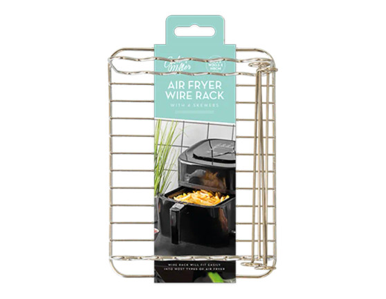 Rectangle Air Fryer Rack With 4 Skewers