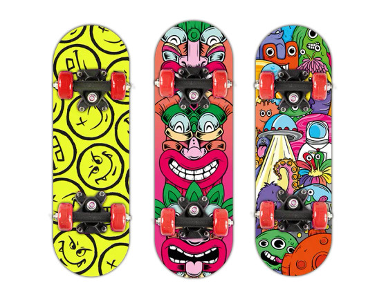 Kids Printed Skateboard 17" - Assorted