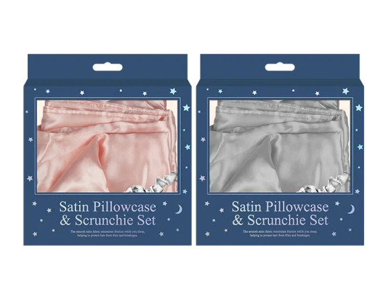 Satin Pillowcase & Scunchie Set - Assorted