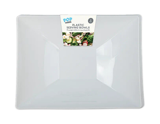Plastic Serving Bowls 3pk