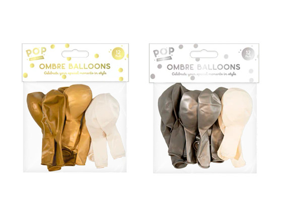 Metallic Ombre Balloons 12pk