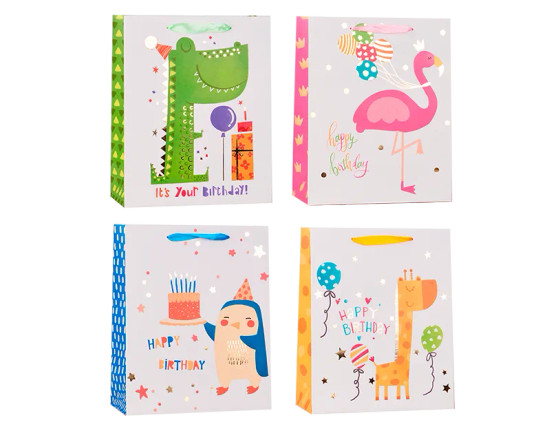 Childrens Character Foiled Large Gift Bag - Assorted