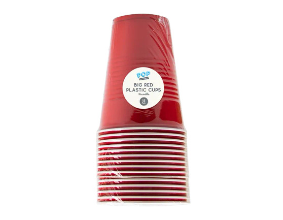 Red Plastic Cup 18oz 15pk