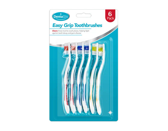 Easy Grip Toothbrushes 6pk