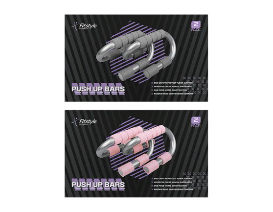 Push Up Bars 2pk - Assorted