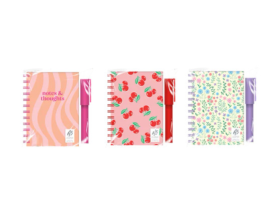 A5 Wiro Notebook & Pen Set - Adult - Assorted