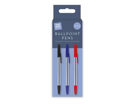 Assorted Ballpoint Pens 12pk