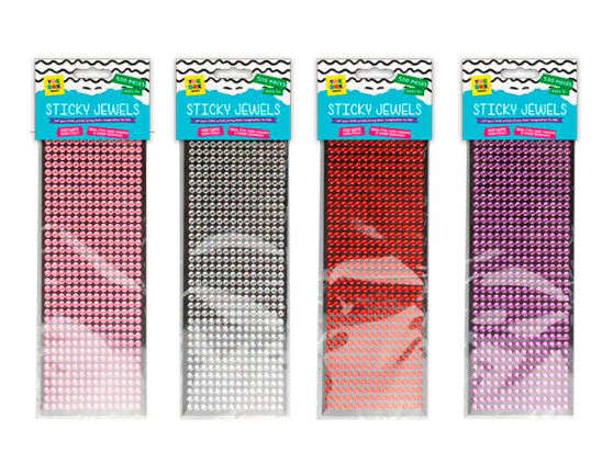 Self Adhesive Jewels - 500 Pack - Assorted