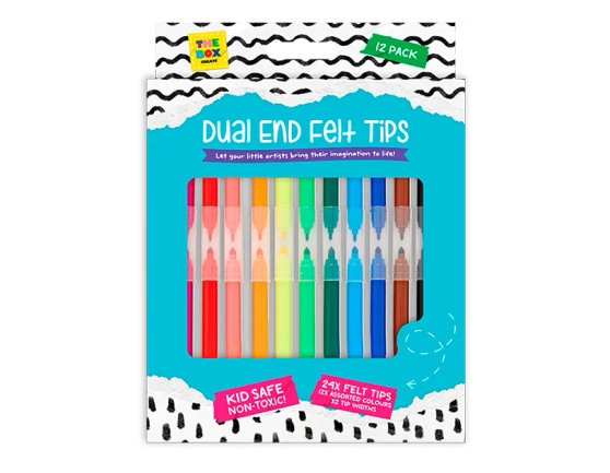 Dual End Felt Tip Pens 12pk