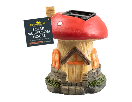 Resin Mushroom House Solar Light