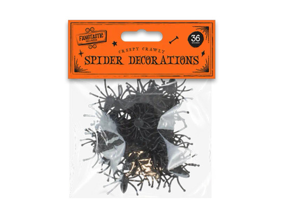 Halloween Glitter Spiders - 36 Pack